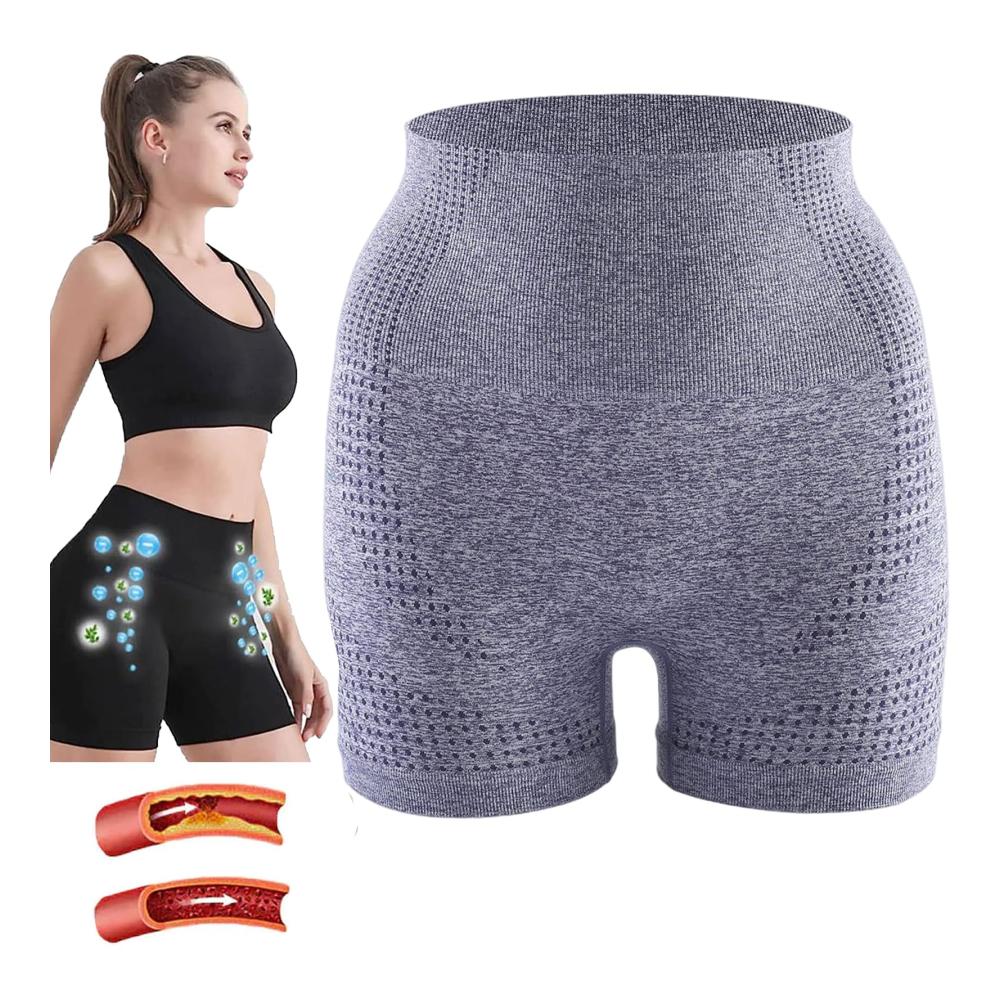 ShaperMov Ionische Formende Damen-Yoga-Shorts | Bauchkontrolle Po-Lifting | Atmungsaktiv Bequem | Turmalin-Stoff
