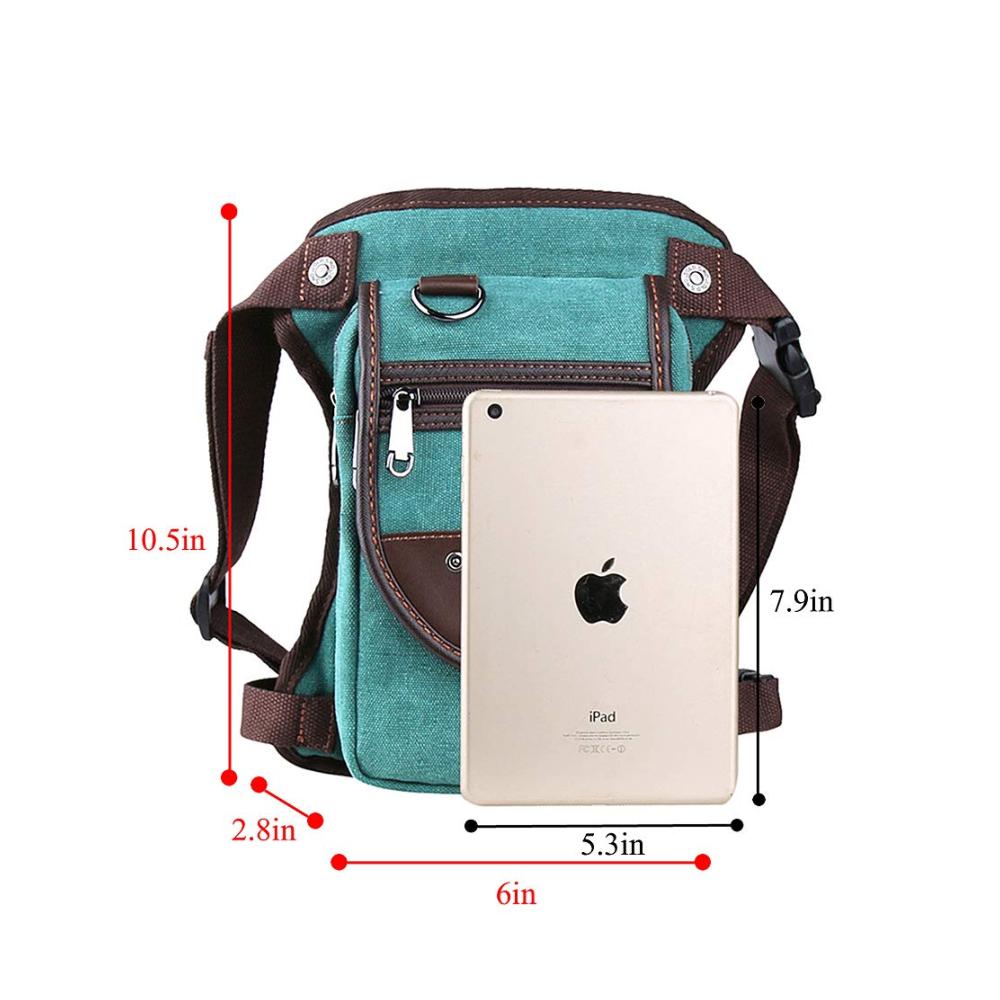 Modische Zenness Hüfttasche - Beintasche für Damen und Herren Klein und Praktisch Motorrad-Hip Bag in Blau