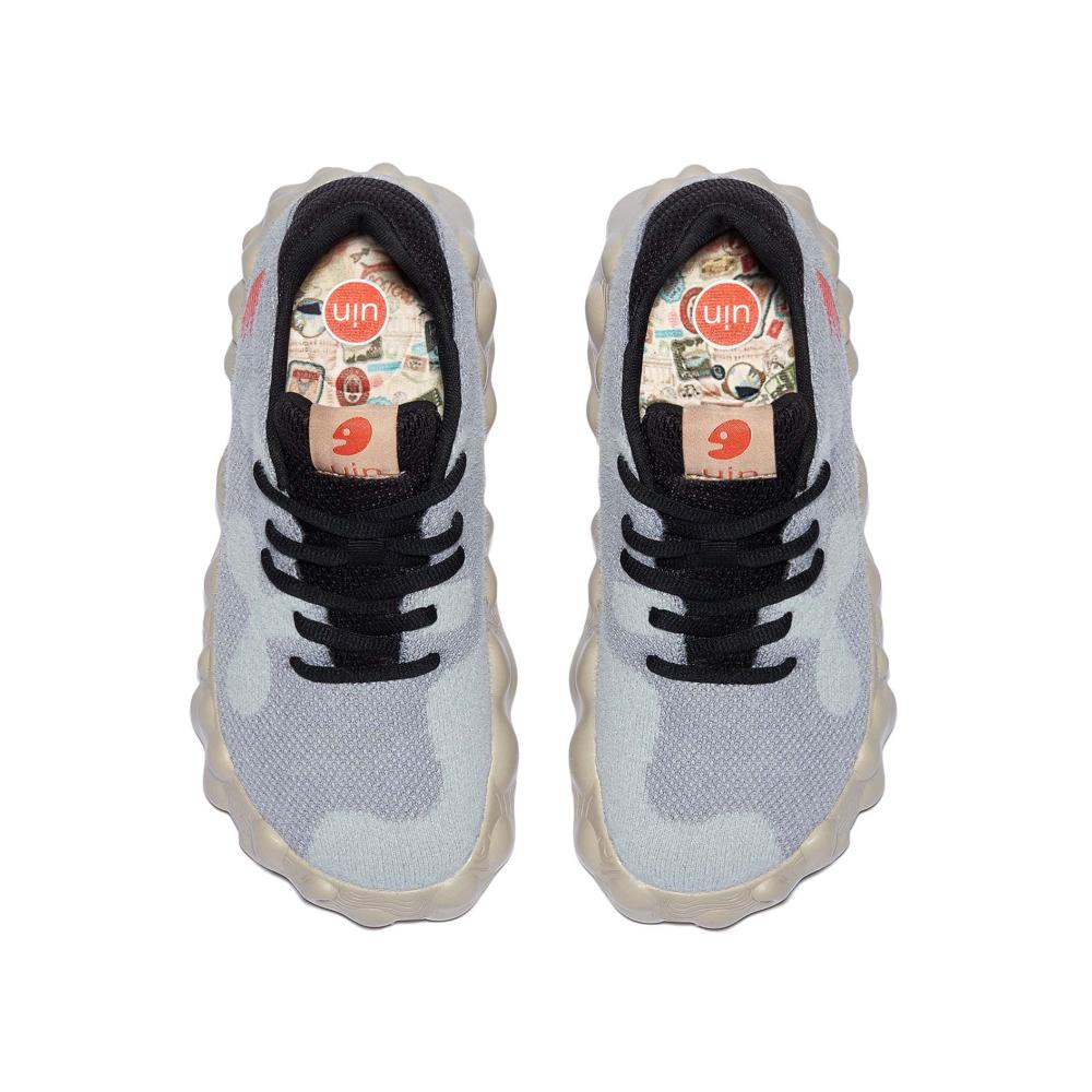 Damen Straßenlaufschuhe Leichte Reiseschuhe Slip On Segelschuhe in Weiß – Meerjungfrau Fashional Sneaker Canvas für Casual Wear