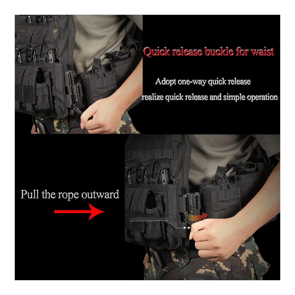 Taktische Molle Jagdweste – Verstellbare Ausrüstungsträgerweste für Training Gaming Paintball - Braun
