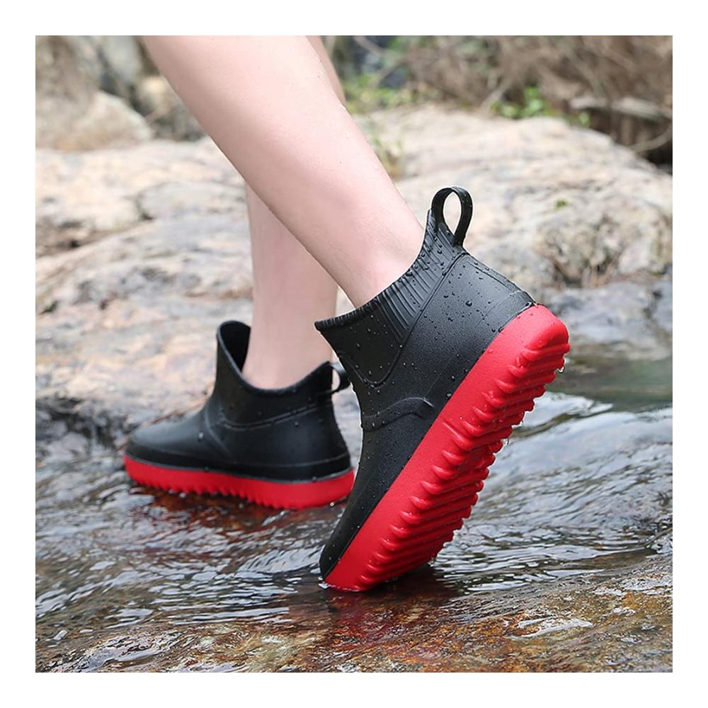 Herren Regenstiefel Wasserdichte Chelsea Stiefeletten für Outdoor-Walking