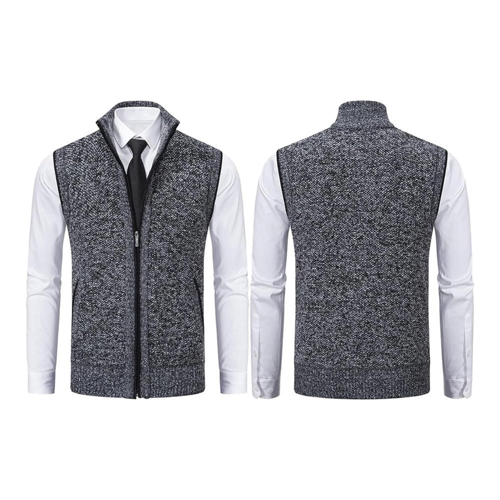 Herren Fleece Weste - Robuste Freizeit- und Arbeitsweste von Crazyours mit Stehkragen Reißverschluss und Ärmellos