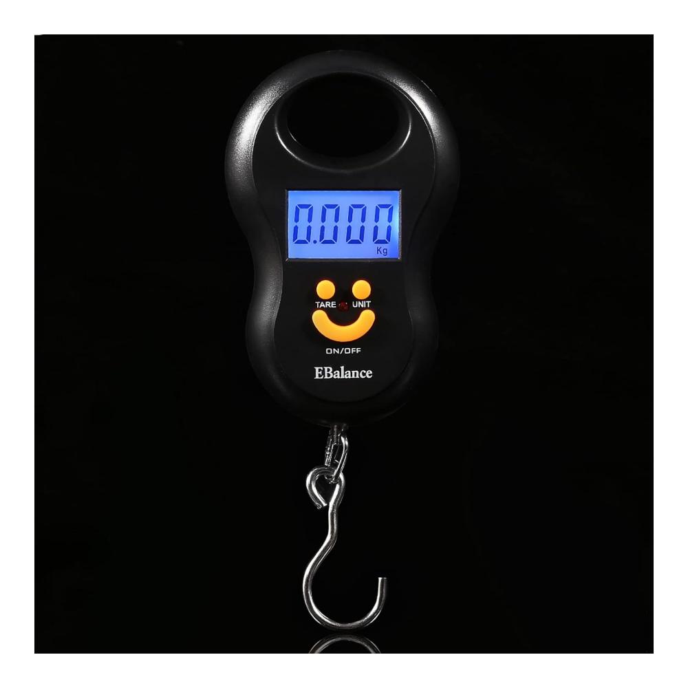 Tragbare LCD-Digitalwaage für Gepäck bis 50 kg - Elektronische Gepäckhakenwaage