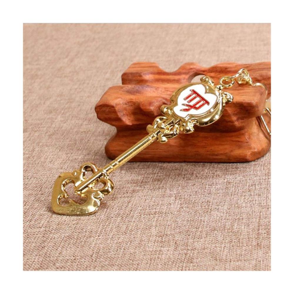 Damen Cartoon Schlüsselbund mit Fairy Tail Zodiac Star Spirit - Magician-Beschwörer Keychain für Cosplay und Geschenk (Taurus