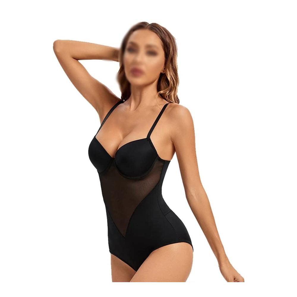 Mesh Body Shapewear Damen Atmungsaktiver Bodysuit für Taille & Figur - Schlankheitskorsett Unterwäsche (Farbe A Größe Mittel