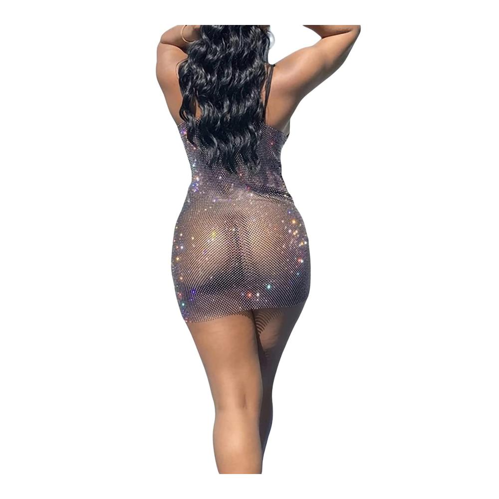 Tief V-Ausschnitt Damen Pyjama-Satz Verführerisches Negligee Kleid mit Rucksack-Hipster-Schnitt und exponiertem Rücken - Sexy Lingerie Bodysuit für stilvolle Nächte