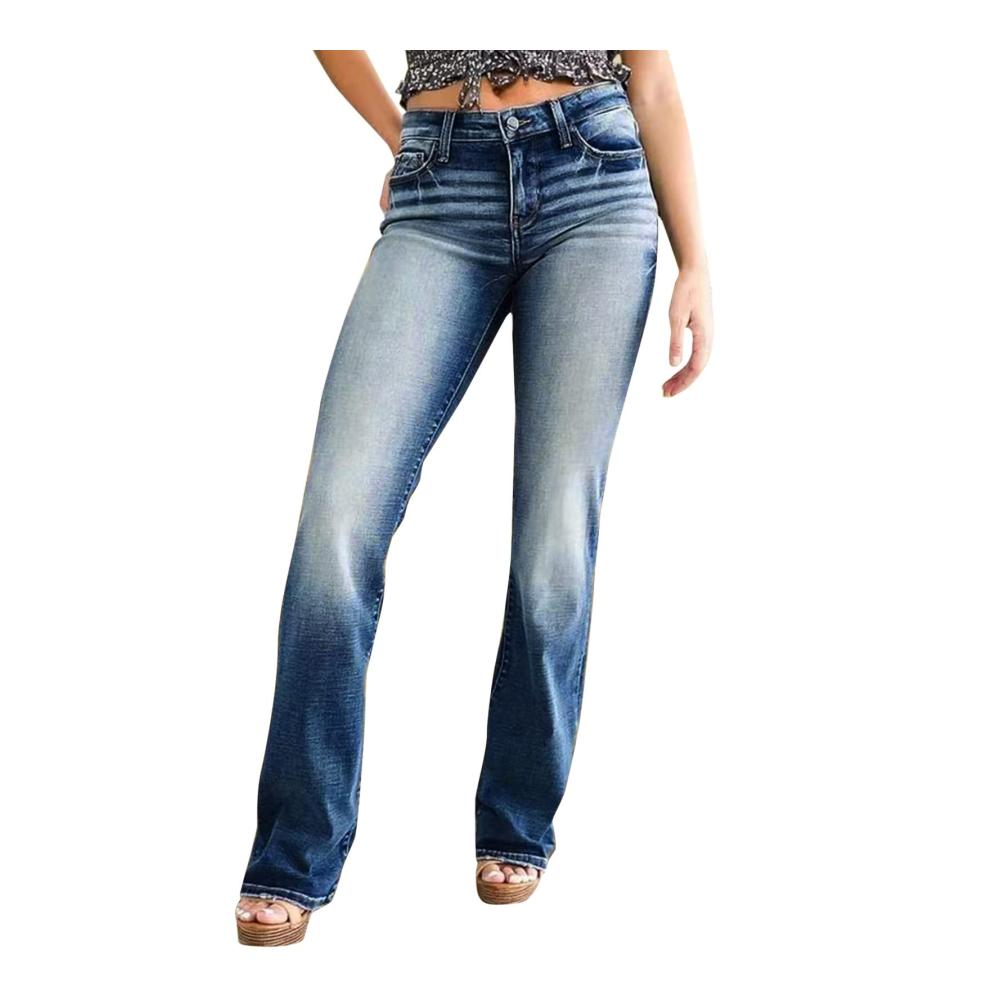 90er-Jahre Flare Jeans für Damen NHNKB Bootcut Hose mit mittlerer Taille - Stilvoll & Elegant von Bonprix