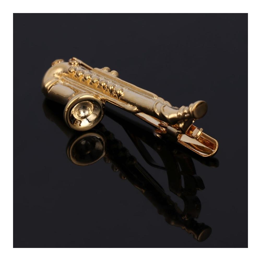 Hochzeits-Charm Stilvolle Saxophon Krawattenklammer für Herren