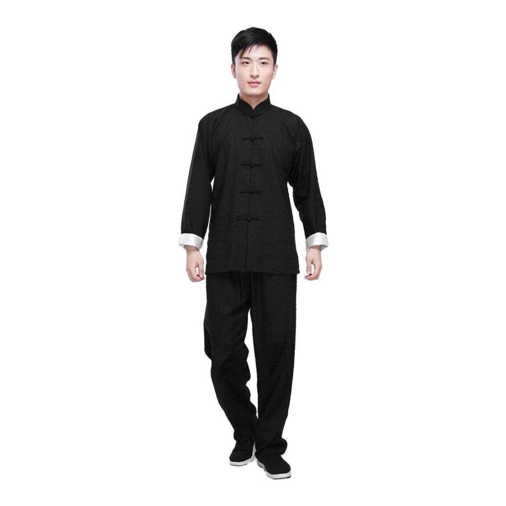 Klarer Fokus Traditionelle Chinesische Kung Fu Trainingsanzüge für Herren – Tai Chi Qigong Wing Chun und Shaolin Wushu Vereint in einem Langarm-Uniform-Set