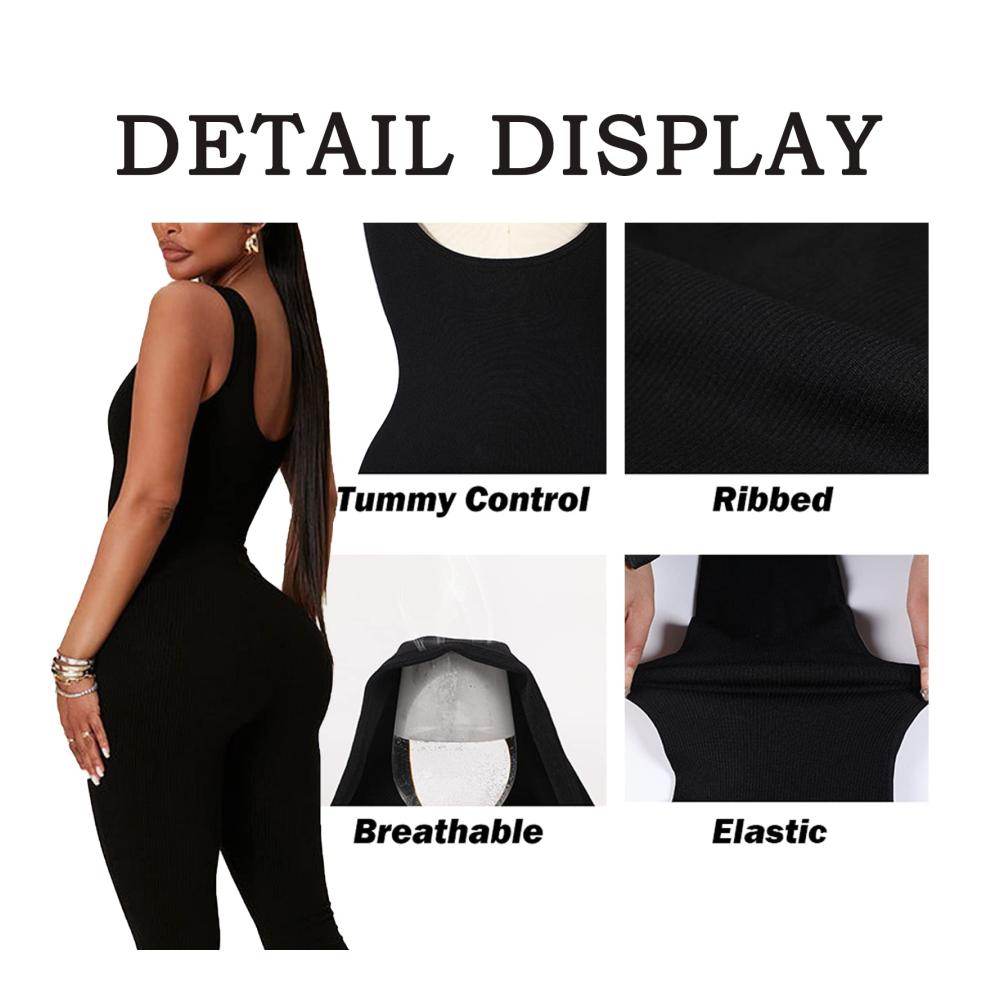 Damen Jumpsuit Sportlicher Yoga Bodysuit mit Stretch-Training Sexy Bodycon Design Langarm und Ausschnitt – Ideal für Workout und Sportanzug