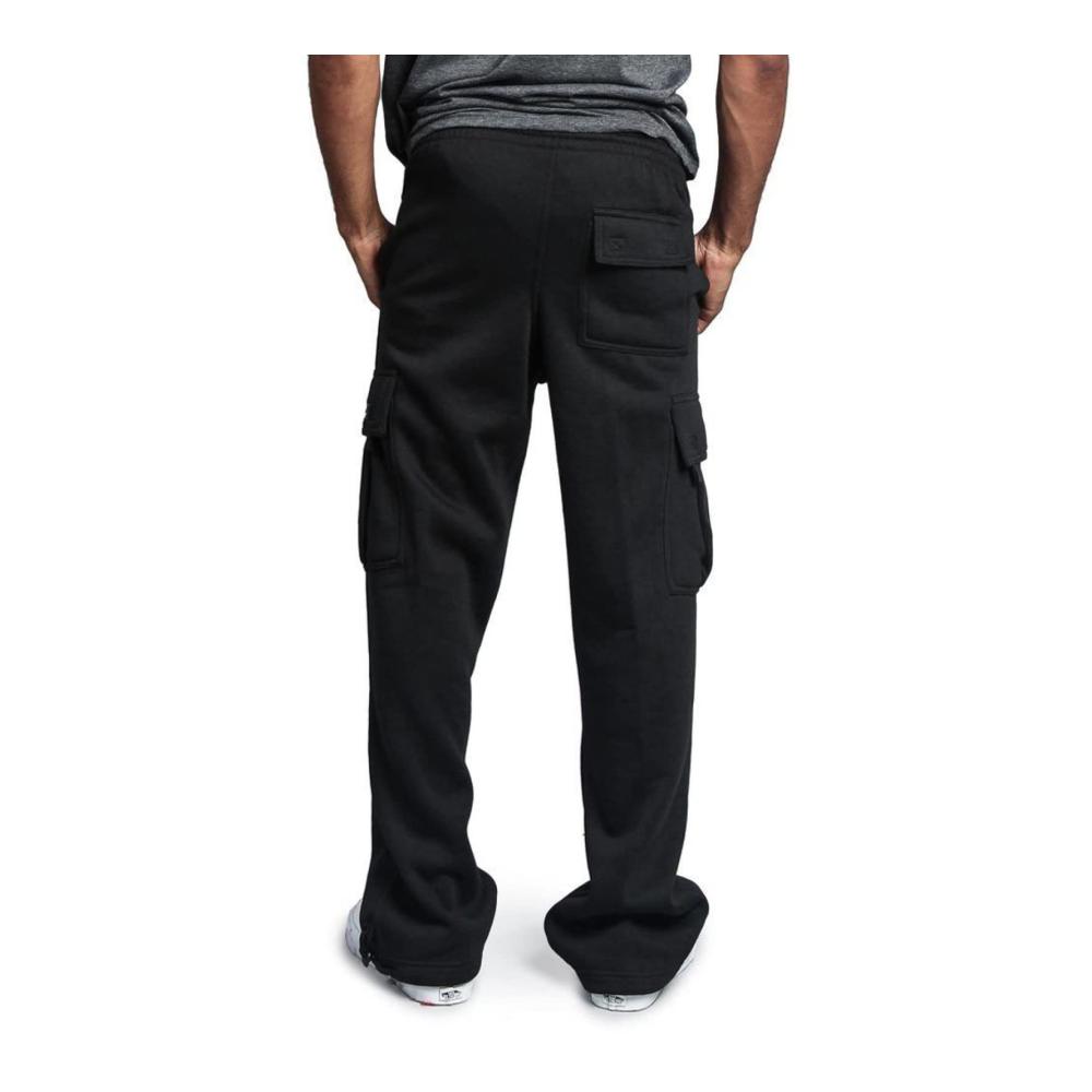 Herren Jogginghose 2023 Chino Cargo Hose aus Baumwolle Elastische Taille Kordelzug Taschen - Casual Sweatpants für Sport und Freizeit (Regular Fit
