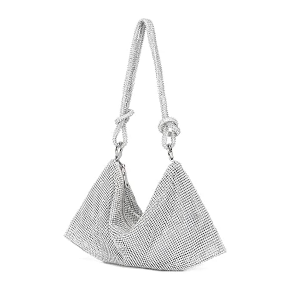 Elegante Damen Clutch mit Glitzer Strass und Geldbörse - Ideal für Abend Hochzeit Party und Braut