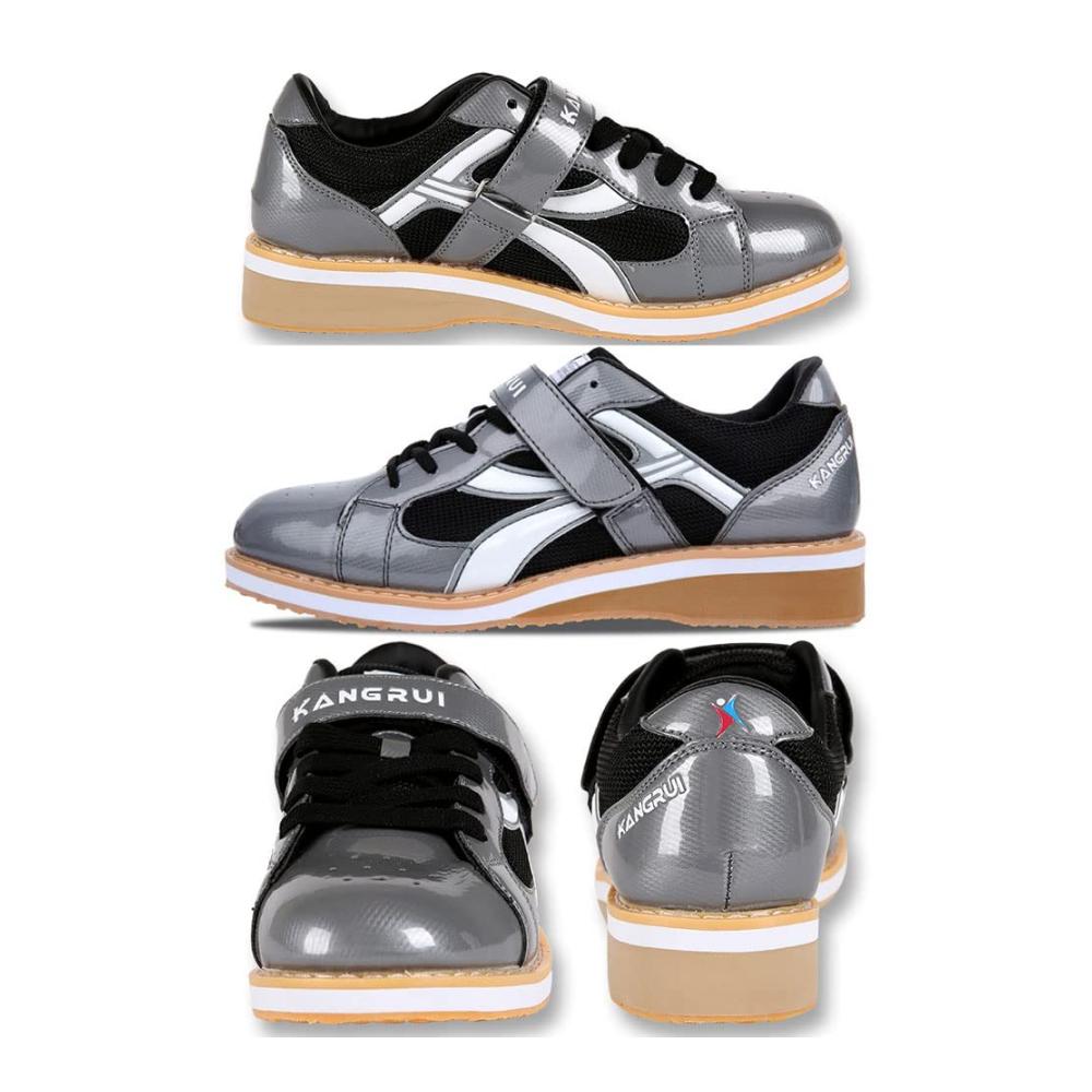Hallen- & Fitnessschuhe Optimierte Gewichtheberschuhe für Powerlifting & Bodybuilding – Ideale Squats mit 3.5cm Sohle – Damen und Herren Trainingsschuhe für Fitness Gym Gewichtheben Crossfit – Kniebeugen leicht gemacht (Größe 35-46