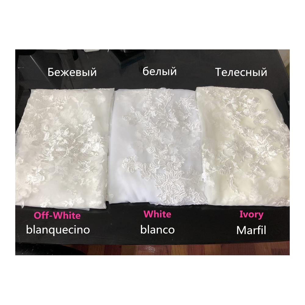 3D-Blumen Brautschleier - Weißer Luxus Hochzeitsschleier mit Blumenspitze Kamm und Kathedralenlänge für die Braut - NEU und elegant
