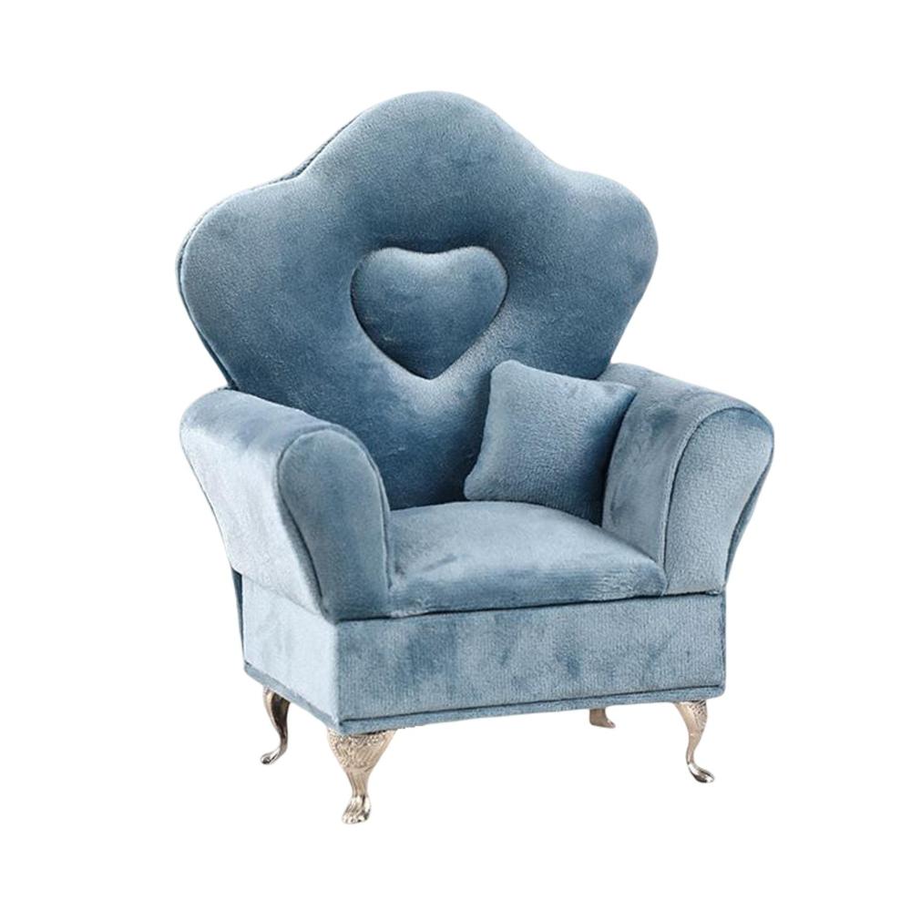 Blauer Schmuckständer für Wohnzimmer und Schminktisch - Praktischer Schmuckschatullenkoffer Sofa-Accessoire - Maße 15 x 85 x 195 cm