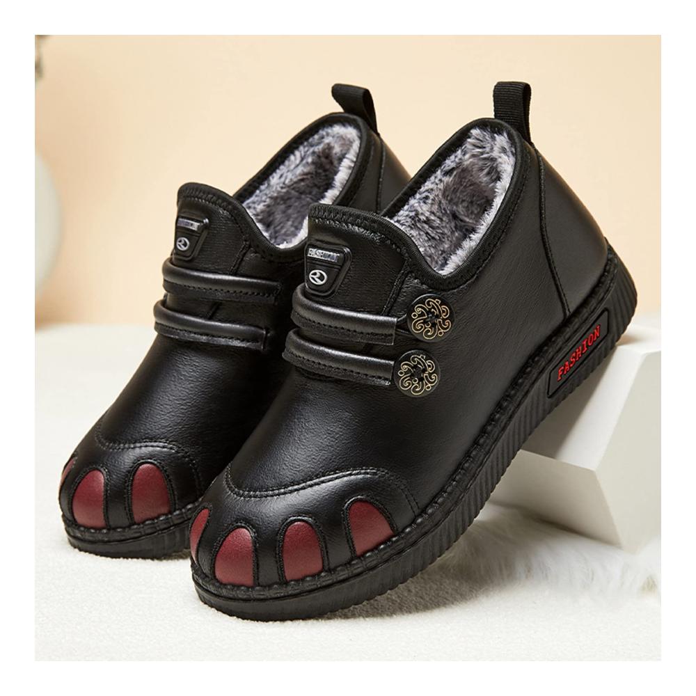 Winterstiefel Damen Wasserdichte Schneestiefel mit Samt-Futter Rutschfeste Winterschuhe für Outdoor-Aktivitäten