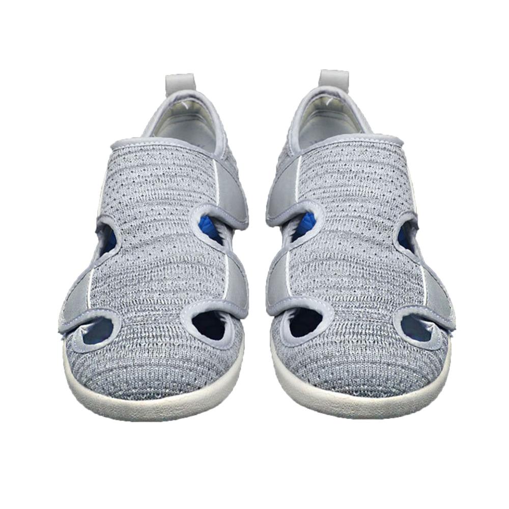 Wanderödem-Diabetikerschuhe - Leichte atmungsaktive Walkingschuhe mit extra breiter Passform verstellbaren Verschlüssen und orthopädischem Komfort für geschwollene Füße Arthritis - Indoor-Outdoor-Freizeit-Sneaker (39 EU Lightgrey