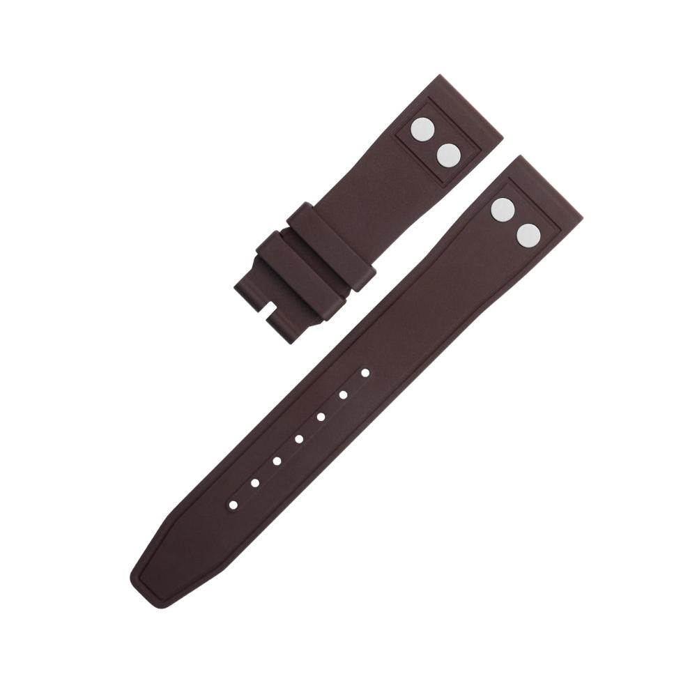 20mm Natur Fluorkautschuk Uhrenarmband mit Niet für IWC Strap - Perfektes Armband für Big Pilot Mark Portugieser TOP GUN - Weiches und strapazierfähiges Design