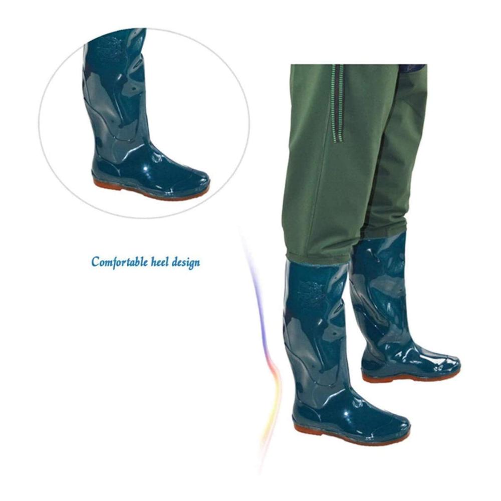 Multifunktions-Outdoor-Stiefel Wasserdichte Überknie-Angelstiefel mit weicher PVC-Sohle und atmungsaktivem Nylon – Blau Größe 41 EU