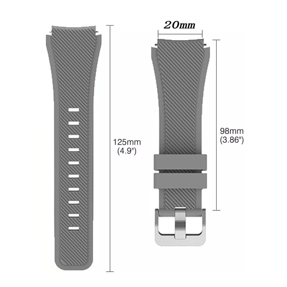 Samsung Galaxy Watch 4 Ersatzarmband – Sportliches Silikonuhrenarmband (20 mm) für Watch 4 44/40 mm und Watch4 Classic 46/42 mm