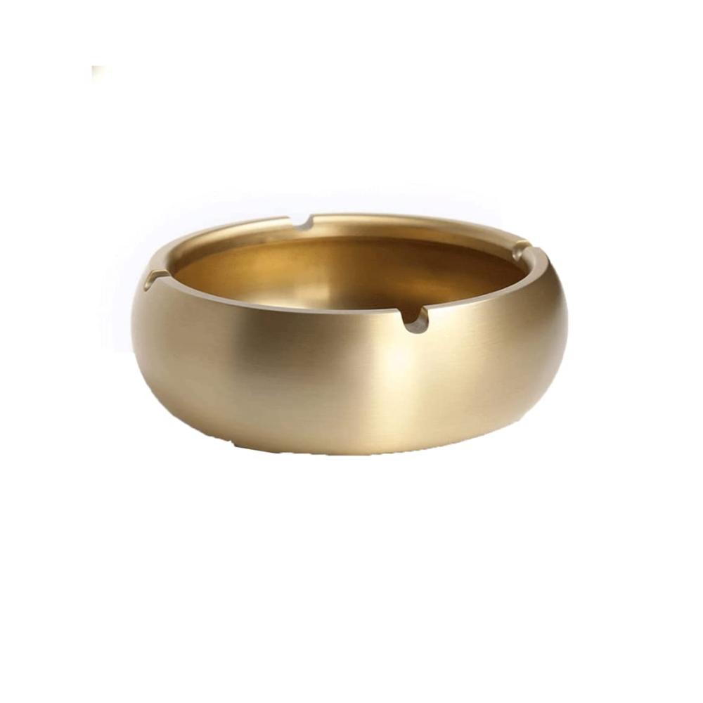 Aschenbecher Großer Container – Vintage Messing Aschenbecher für Zigaretten Indoor & Outdoor (Gold