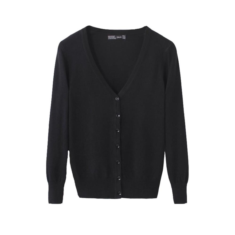 Damen Strickjacke Casual Langarm Cardigan mit V-Ausschnitt Knöpfen vorne - Pullover Outwear für stilvolle Eleganz