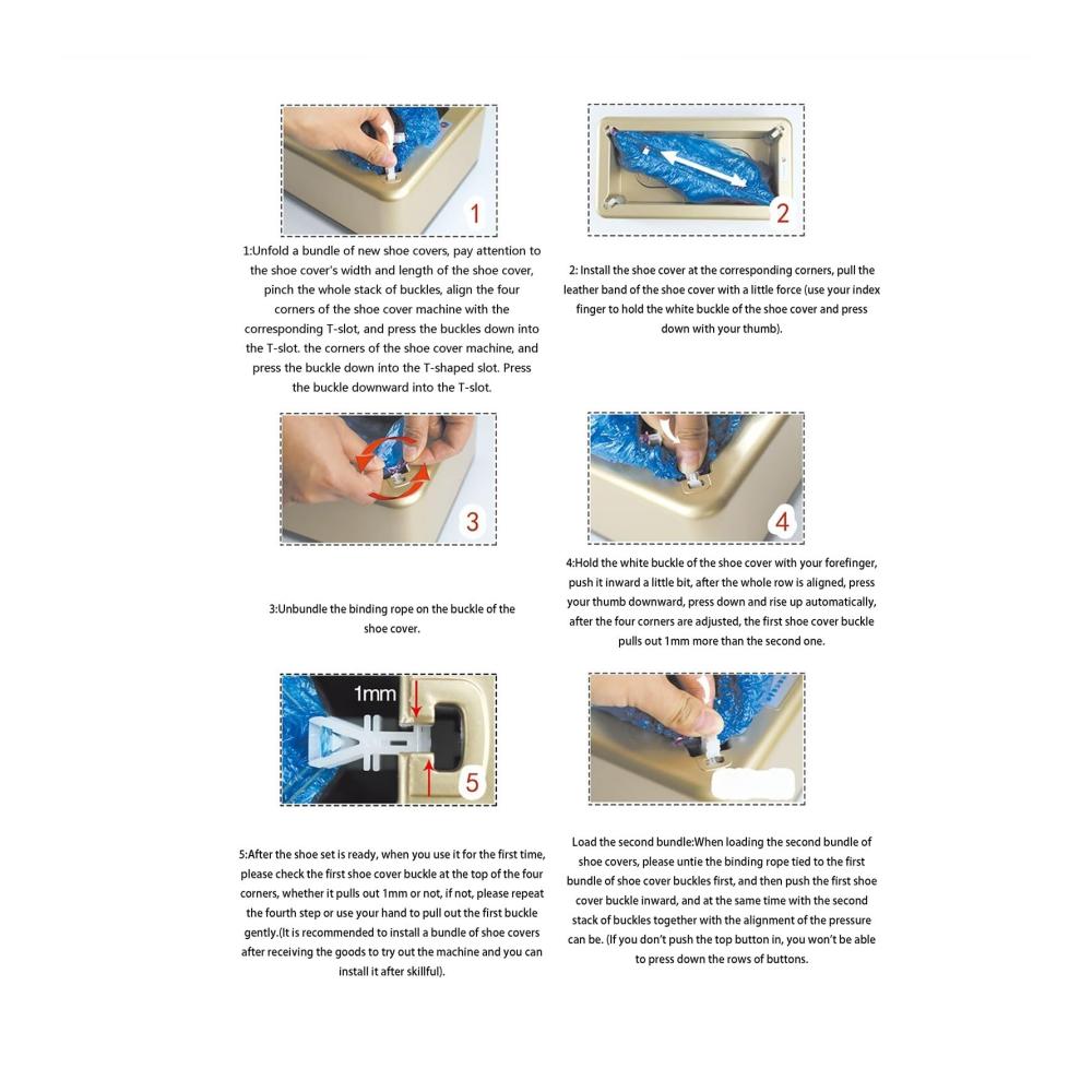 Automatische Schuhtaschen-Überschuhmaschine für den Innenbereich - Vollautomatische Schuhüberzugsmaschine mit Schuhform ideal für Haushalt und Büro