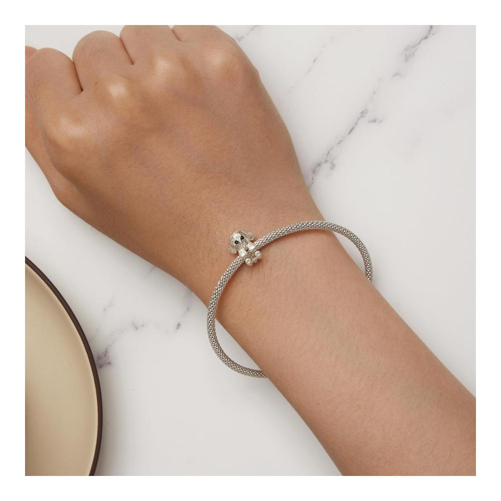 925 Sterling Silber Bead Charms Teddy Hund & Welpen für Pandora Armband - Schöne Accessoires für Frauen