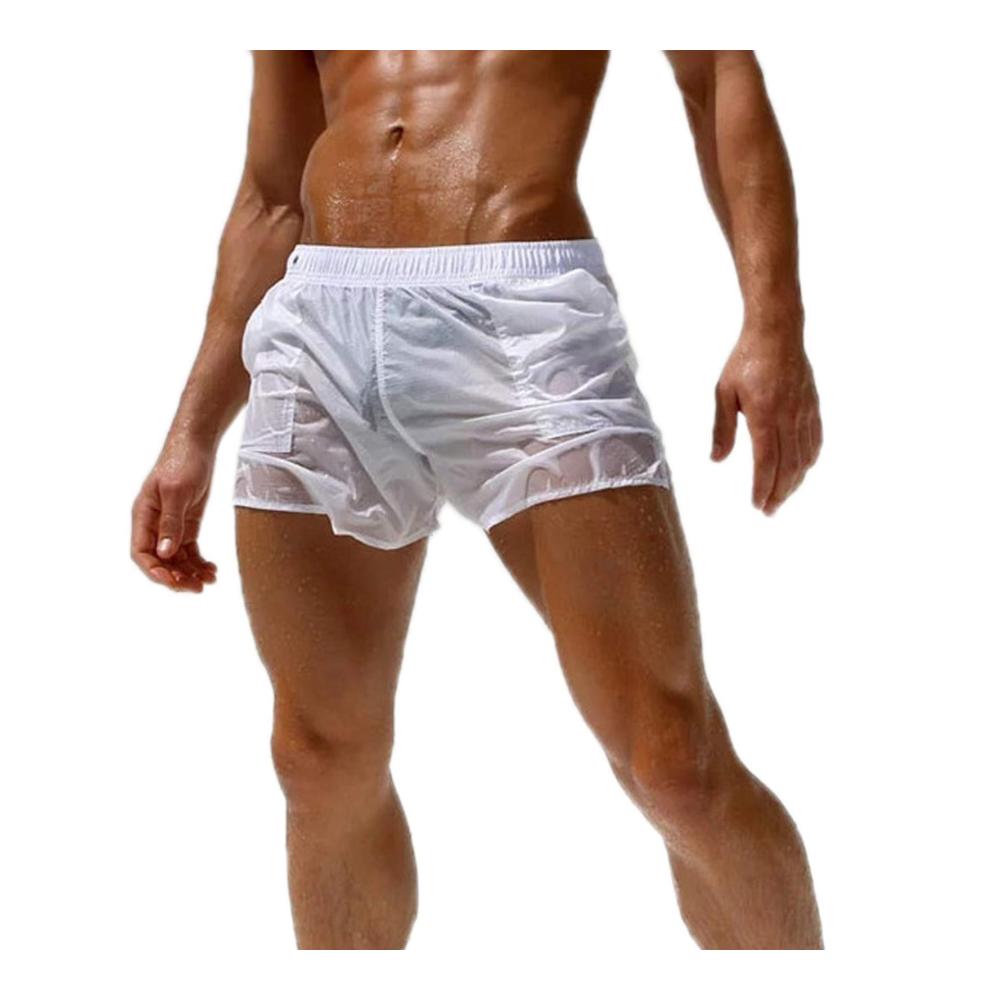 Herren Badehosen Shorts - Transparente Sommer Beachshorts Leicht & Luftig