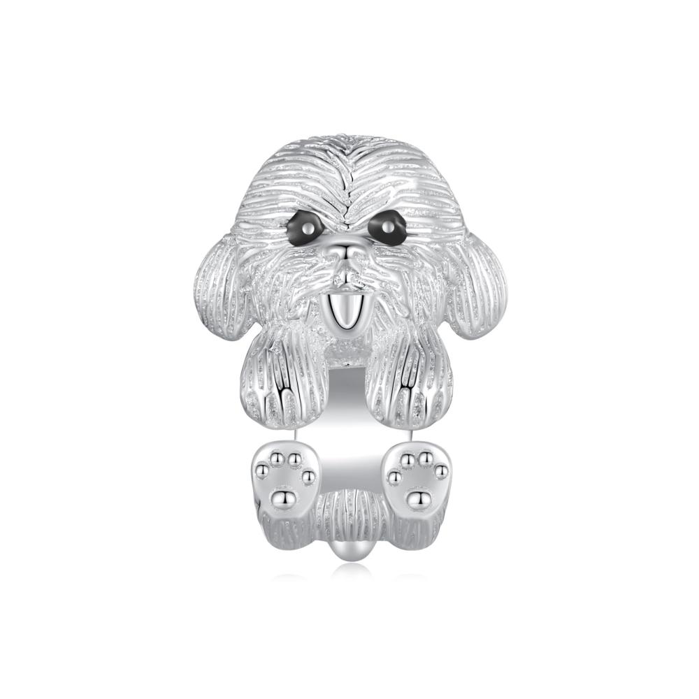 925 Sterling Silber Bead Charms Teddy Hund & Welpen für Pandora Armband - Schöne Accessoires für Frauen