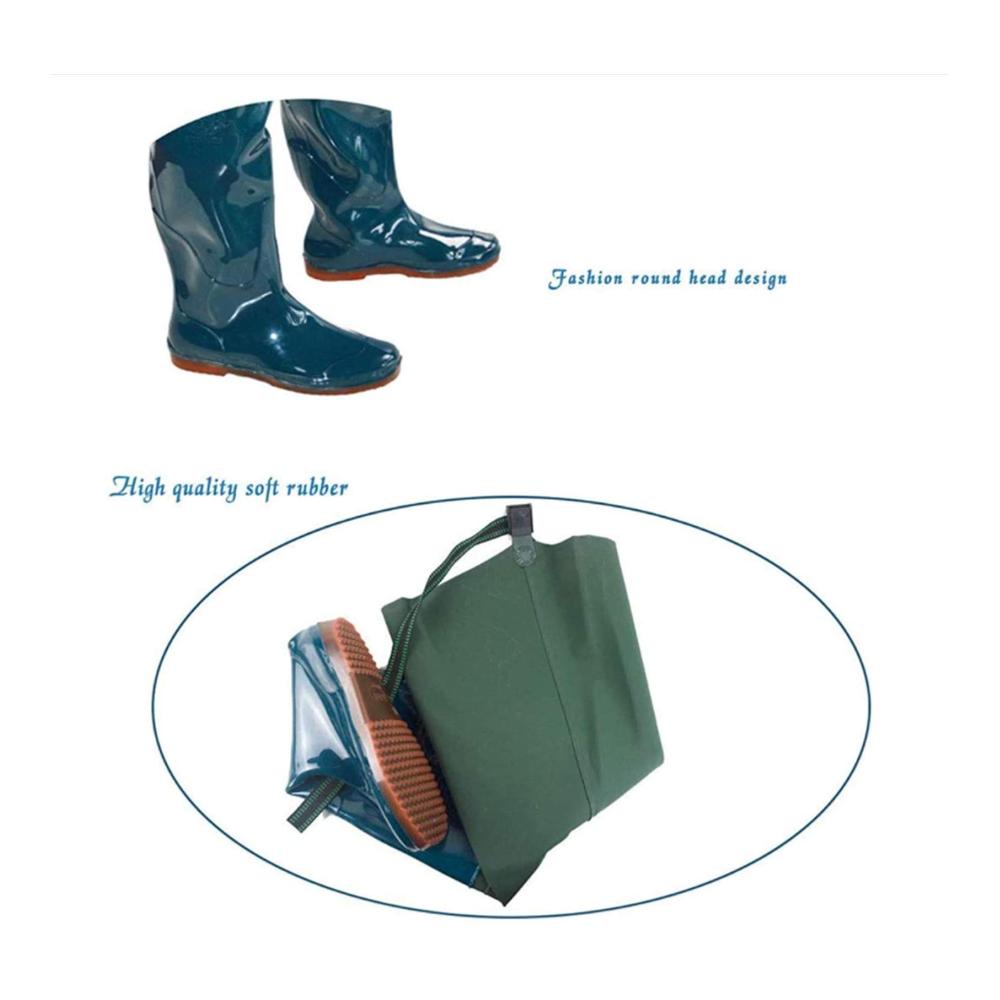 Multifunktions-Outdoor-Stiefel Wasserdichte Überknie-Angelstiefel mit weicher PVC-Sohle und atmungsaktivem Nylon – Blau Größe 41 EU