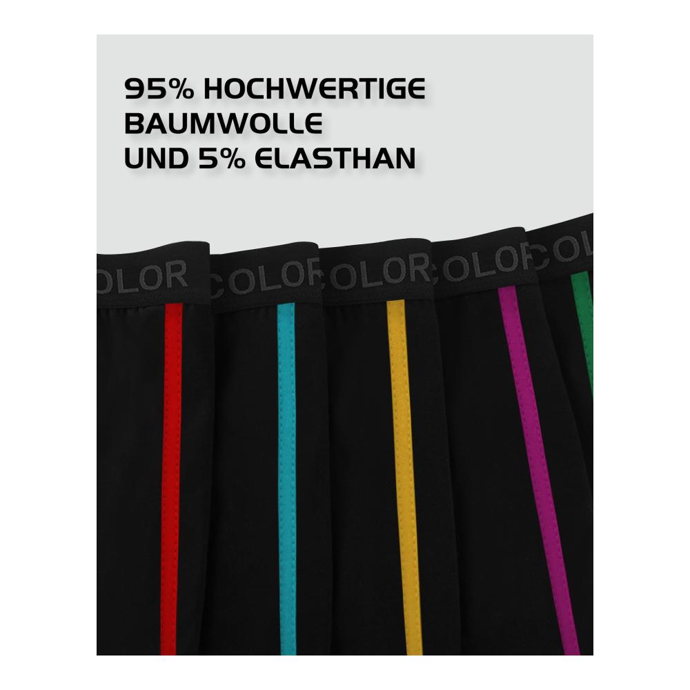 Herren-Boxershorts aus Baumwolle und Elasthan | Atmungsaktive Unterwäsche mit Eingriff | Größen S-XXL