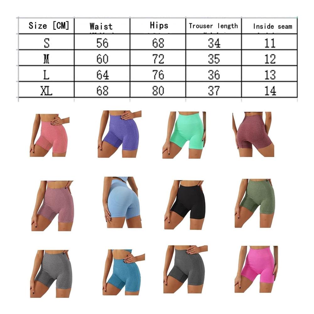ShaperMov Ionische Formende Damen-Yoga-Shorts | Bauchkontrolle Po-Lifting | Atmungsaktiv Bequem | Turmalin-Stoff