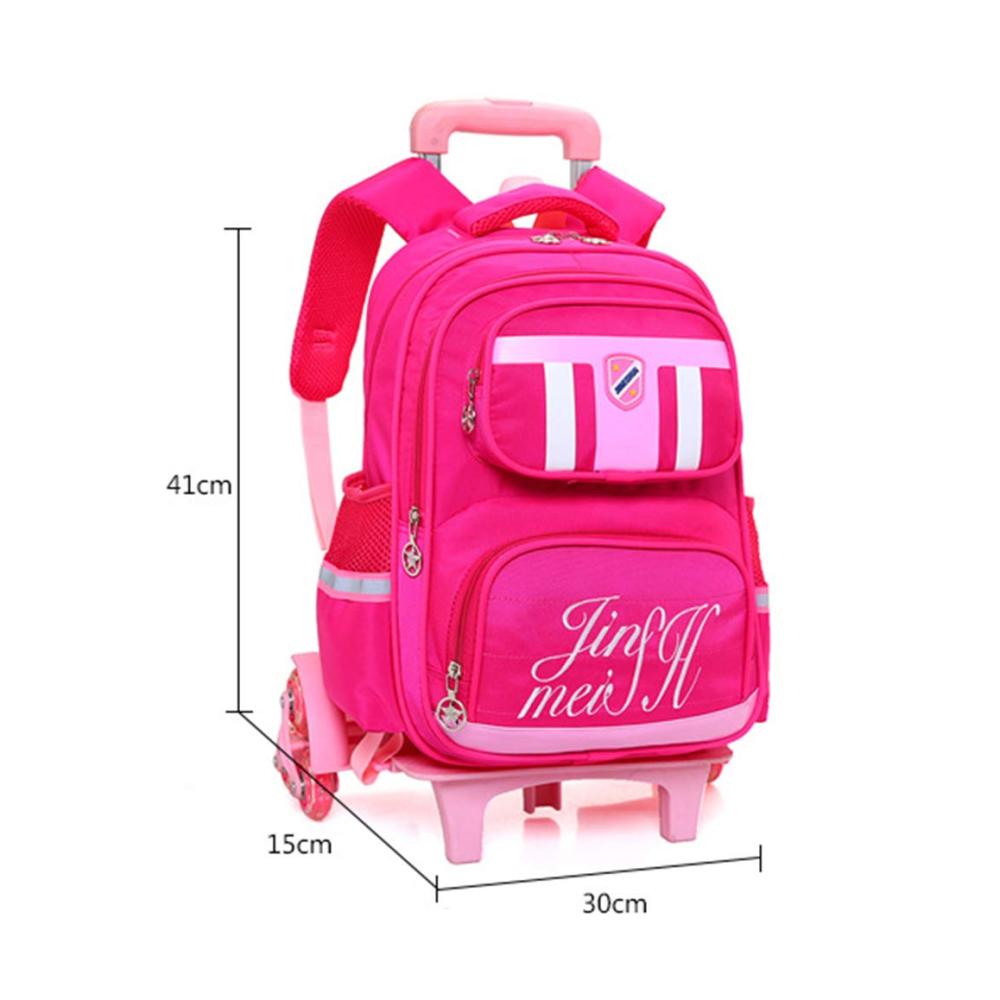 Kindergepäck mit reflektierendem Streifen und Rollen – Ideal für Mädchen und Jungen – Sicherer Schulrucksack mit 2-Rad-Design