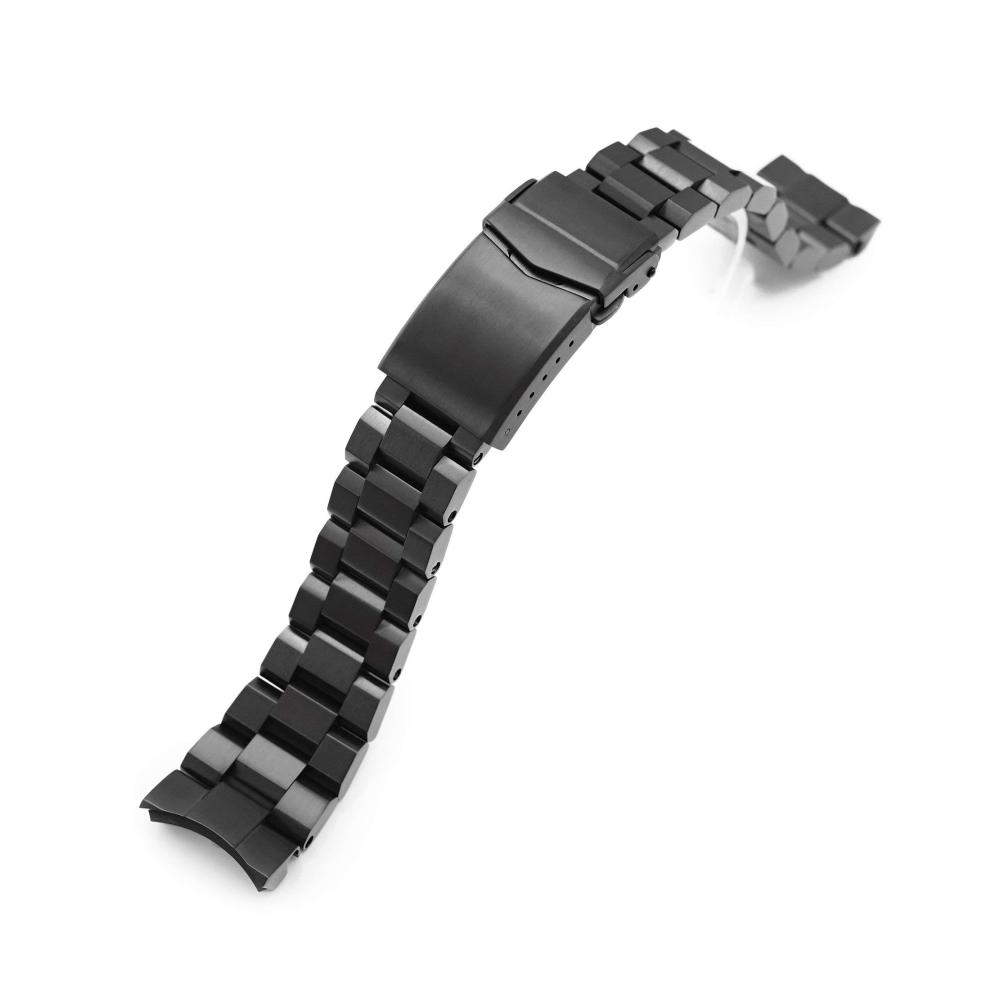 22mm MiLTAT Hexad DLC Schwarz Uhrarmband - Kompatibel mit Seiko Samurai SRPB51 & SRPB09