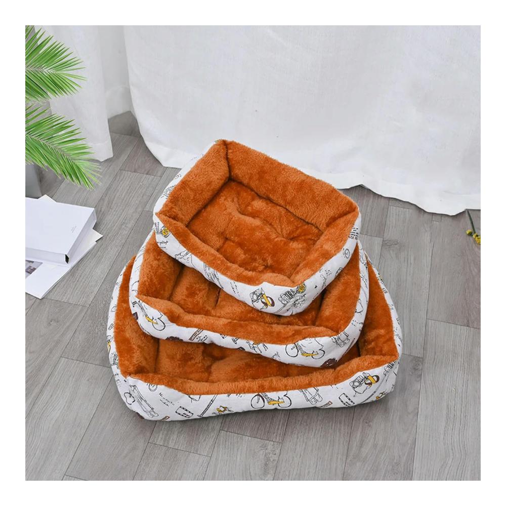 Großes Hundebett - Komfortables Haustier-Nest für Hunde und Katzen - Strickmützen-Design Warmes Schlafmatratze für kleine bis mittelgroße Hunde Welpen und Kätzchen