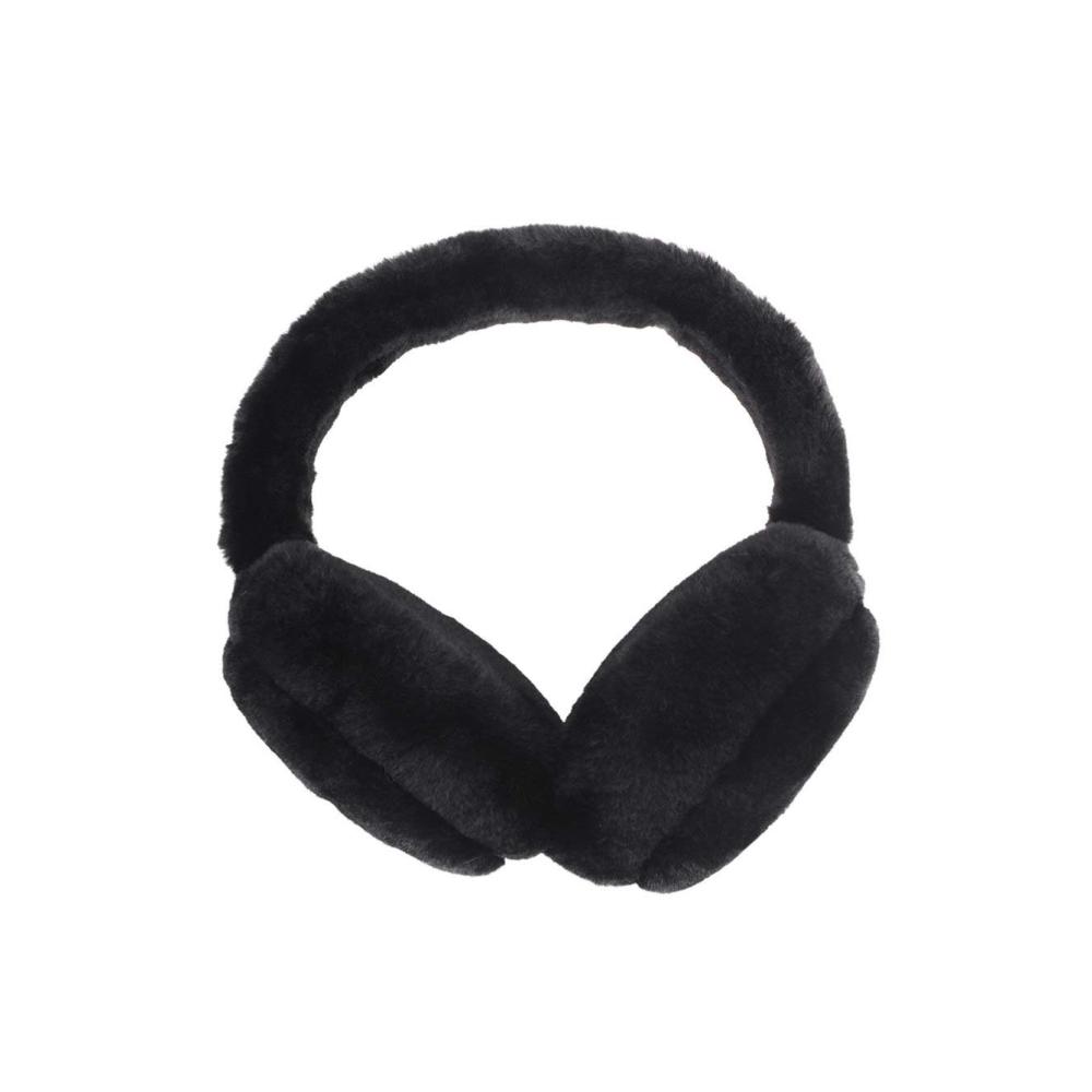 Ohrenschützer Hemoton Damen - Winter Ohrwärmer Mädchen Faltbare Kinder Ohrabdeckungen Outdoor Ohrenschützer für Frauen (Schwarz) - Weiche Ohrenwärmer mit Plüsch für optimale Winterwärme