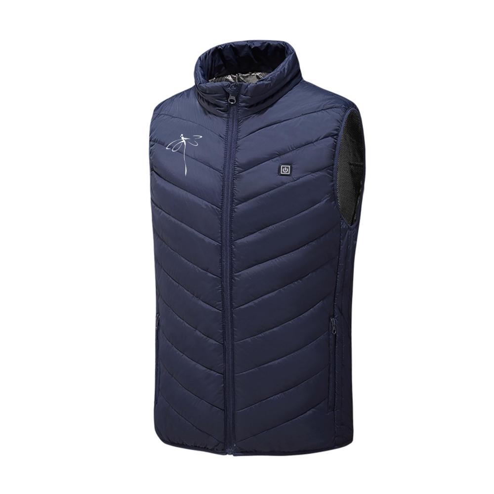 Beheizbare Weste für Herren und Damen - Elektrische Heizweste mit 3 einstellbaren Temperaturen 9 Heizzonen USB-Anschluss - Ideal für Skifahren Plus Size (Ohne Akku