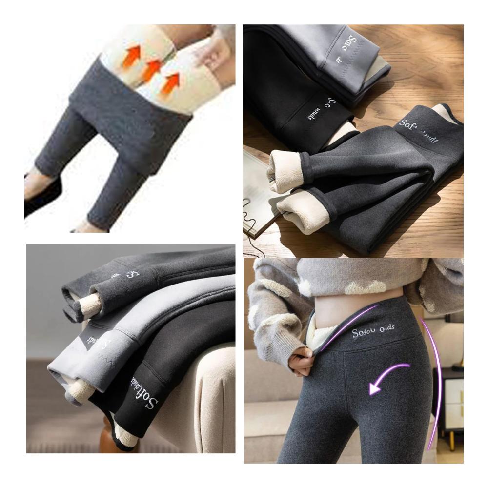 Winter Essentials Damen Armwärmer & Muffs mit weichem Cloud Fleece gefütterte Leggings für maximale Wärme und Stil