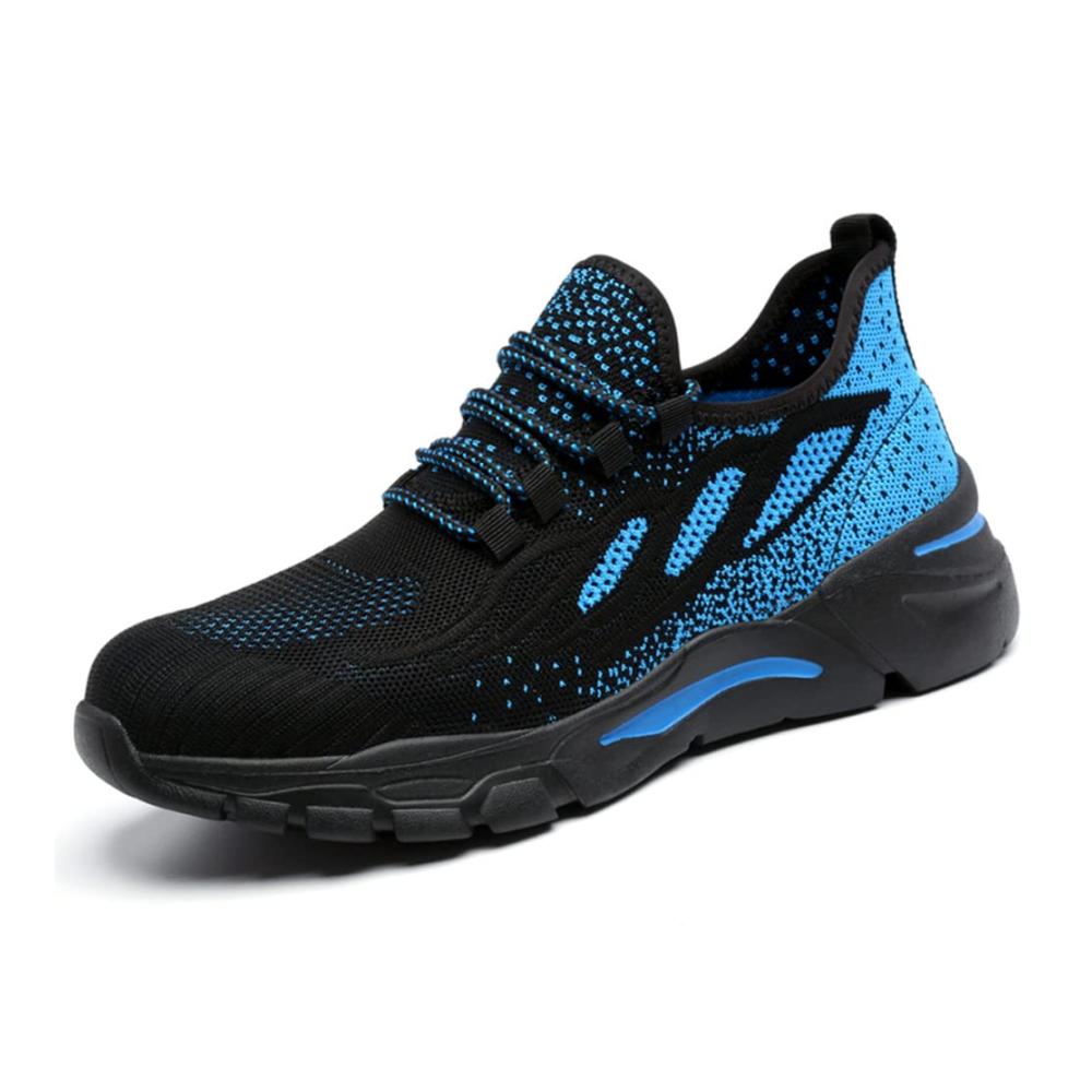 Sicherheits-Sneaker mit Stahlkappe für Herren und Damen – Leichte atmungsaktive Arbeitsschuhe rutsch- und stichfest sportlicher Schutzschuh