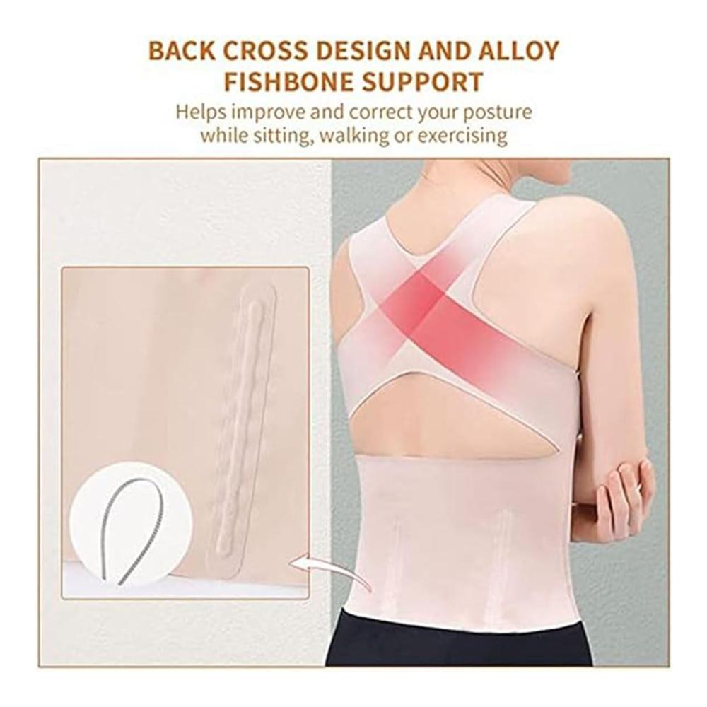 3-in-1-Taillentrainer-BH für Frauen Formende Tops Haltungskorrektur Nahtlose Formwäsche - BH-Weste mit Bauchkontrolle (Schwarz XXXL