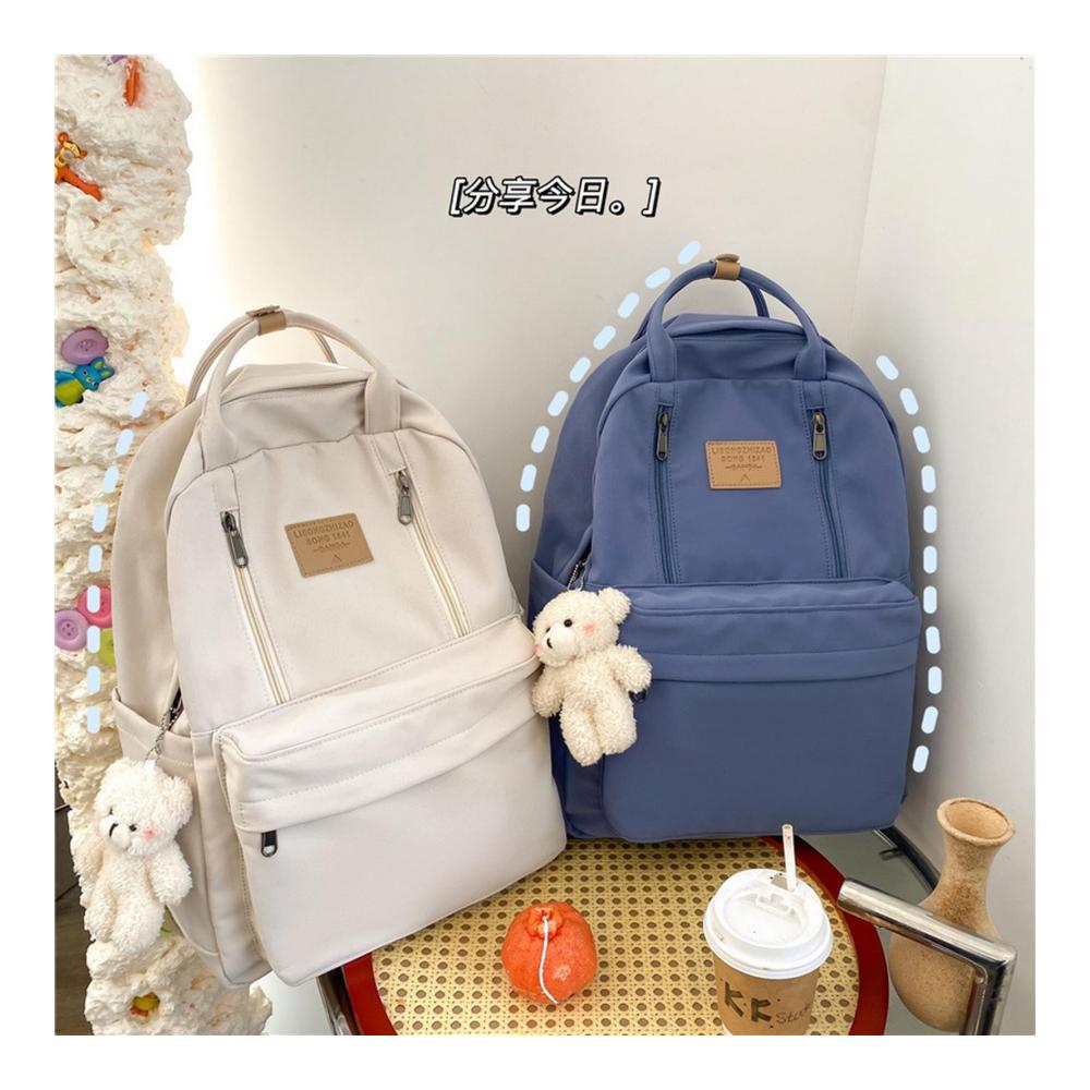 Kawaii Laptop-Rucksack für Mädchen Multifunktions Schulranzen mit Doppelreißverschluss - Stilvoller Studenten Rucksack für Teenager ideal für Schule und Freizeit