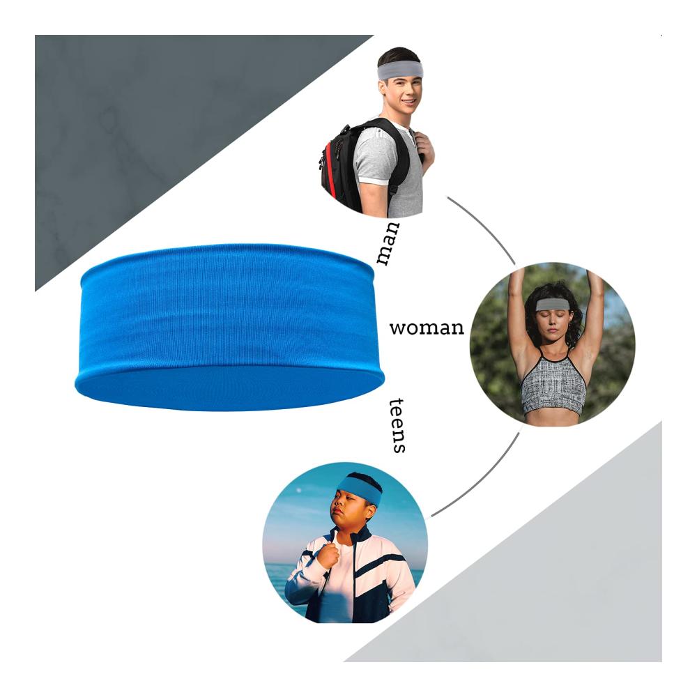 Sport-Stirnbänder 10er Set – Atmungsaktive Stirnbänder für Laufen Radfahren Yoga Basketball – Dehnbar Feuchtigkeitsableitend Sport-Schweißbänder im praktischen Haarband-Design
