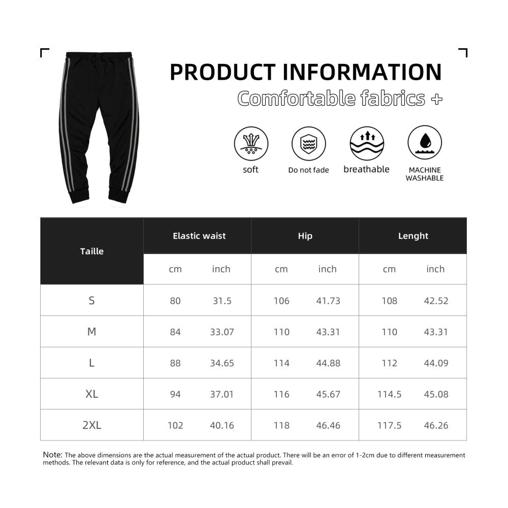 Herren Fleece Jogginghose AOTORR – Winter Warm Casual Thermohose Trainingshose in Schwarz (Größe 41-44.5