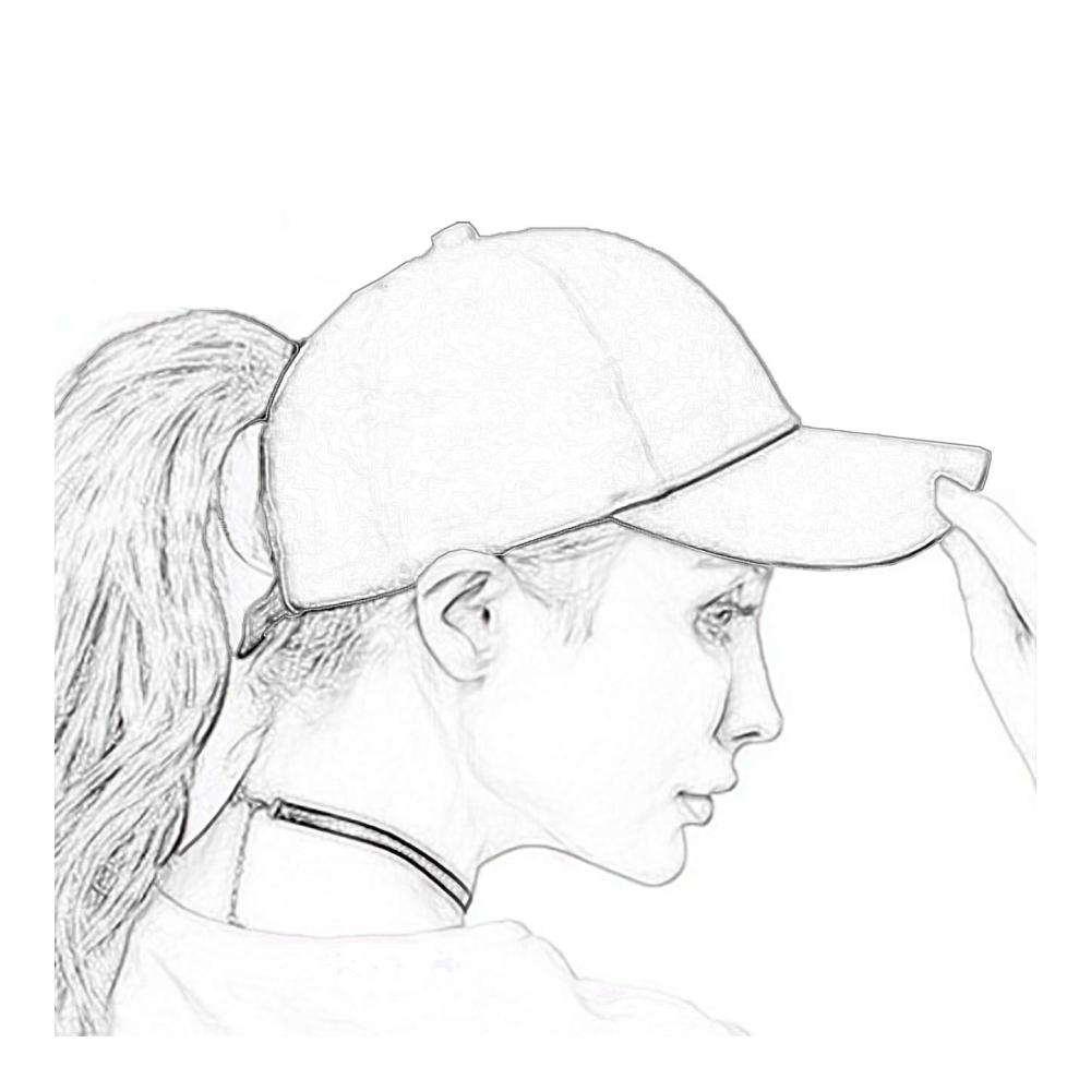 Sommer Baseball Cap für Damen mit Zopf-Öffnung | Hochwertige Baumwolle | Sonnenschutz Hip-Hop Cap für Pferdeschwanz | Ruyosn Basecap