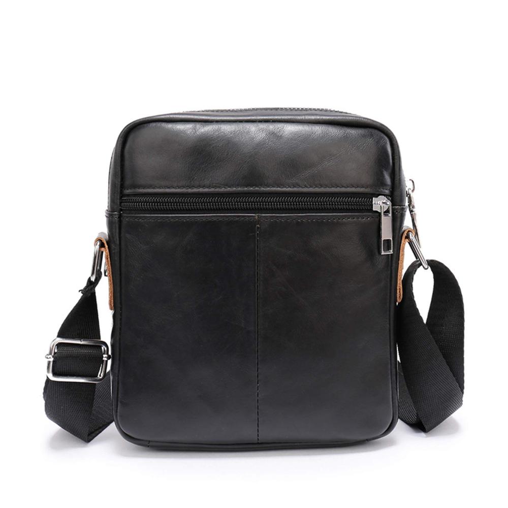 Mini Echtleder Herrentasche Stilvolle Messenger-Bag für Geldbörse Handy und Schlüssel