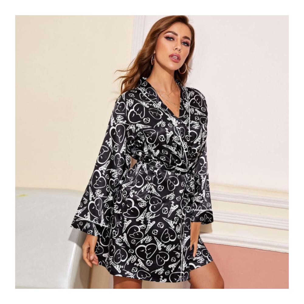 Bademäntel Nachthemd Damen – Eleganter Morgenmantel mit Volant und Spitze | Kimono Robe in Sexy Kurz oder Langarm Design | Damen Cardigan in Einheitsgröße | Hochwertiger Bademantel aus Spitze für einen stilvollen Look