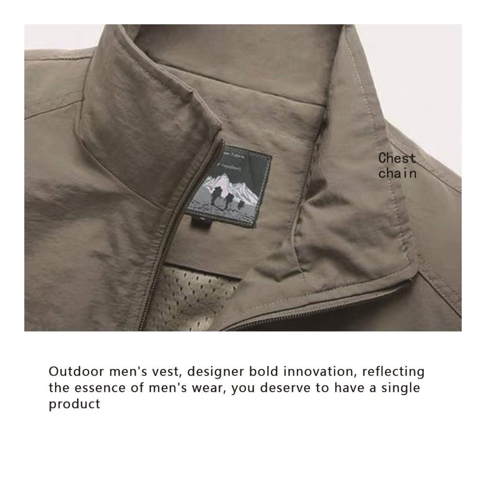 Herren Sommerweste 2019 Leichte Ärmellose Jacke mit Schnell Trocknender Technologie Mehrfachtaschen - Dunkelblau (3XL