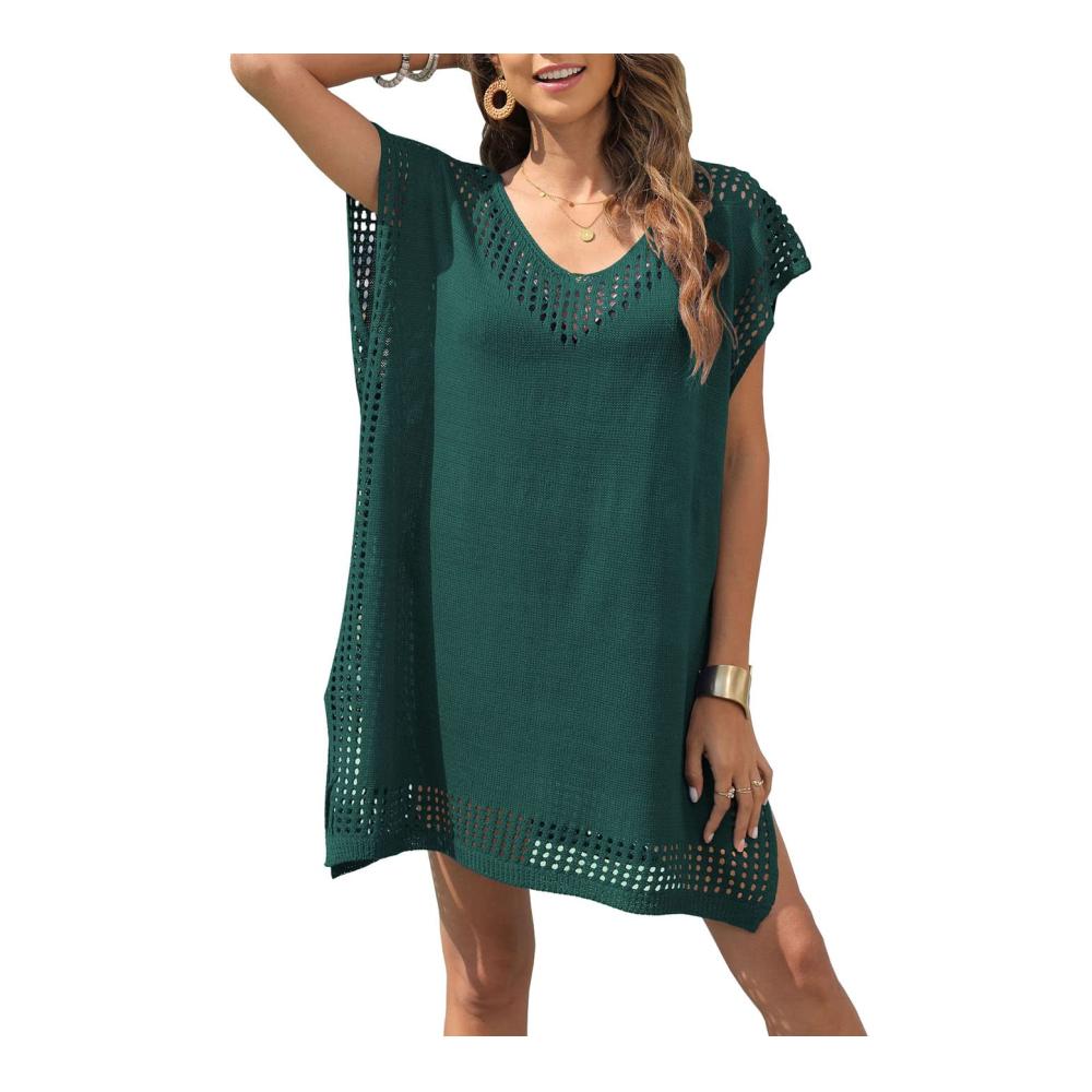 Sommerliche Damen Pareos Gestrickte Strandkleider für Bademode und Bikini-Cover-Ups