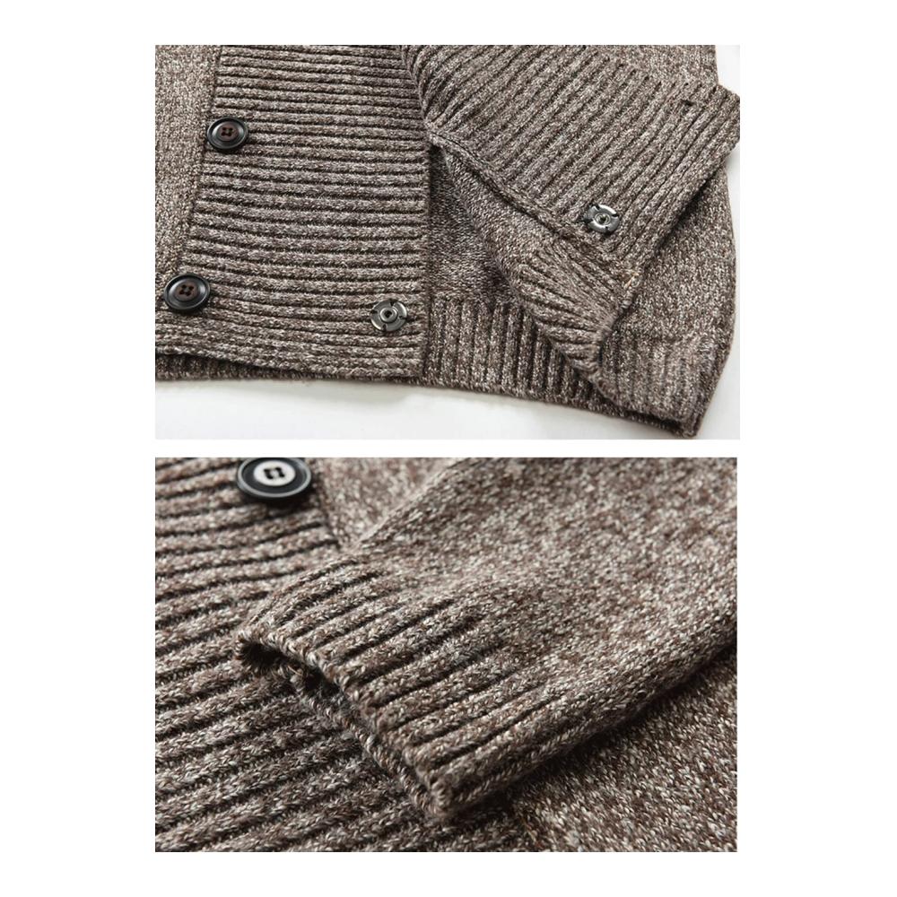Herren Baumwoll-Strickjacke Beige Cardigan mit zweireihiger Knopfleiste – Vielseitiger Strickpullover als schicker Layer unter Blazer oder Jacke – Work Basics für stilvolle Outfits
